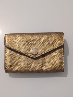 Michael Kors Metallic Gold Envelope Wallet - Women's Small Wallet